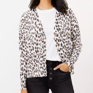 NWT cheetah vneck cardigan